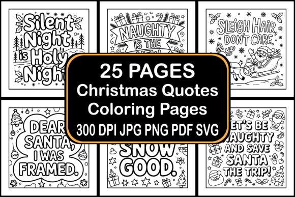 Christmas Quotes Coloring Pages