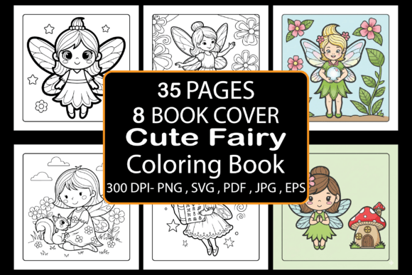 Cute Fairy Coloring Pages Graphics