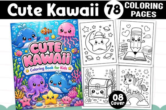 Cute Kawaii Coloring Pages Graphics