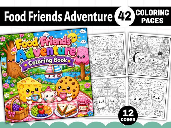 Food Friends Adventure Coloring Book