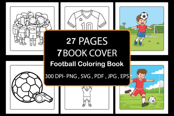 Football Coloring Book: Graphics & Coloring Pages