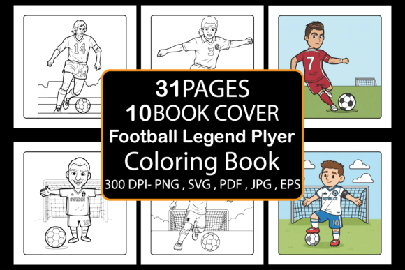 Football Legend Plyer Coloring Pages Graphics