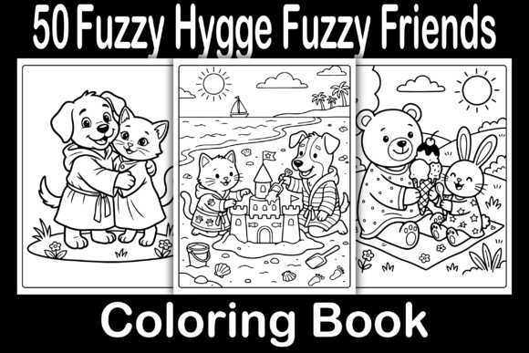 Fuzzy Hygge Fuzzy Friends Coloring Book
