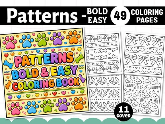 Patterns Bold and Easy Coloring Pages Graphics