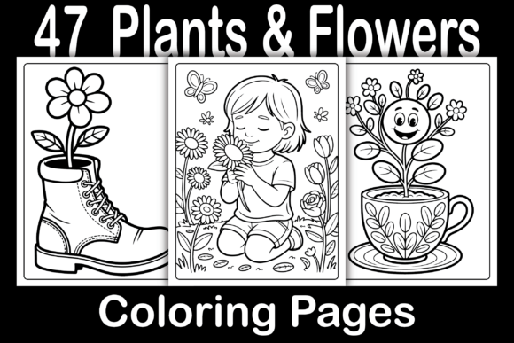 Plants Flowers Coloring Pages Graphics
