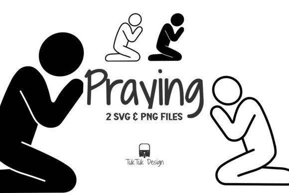 Prayer SVG PNG Icon Outline Glyph: Graphics & Illustrations